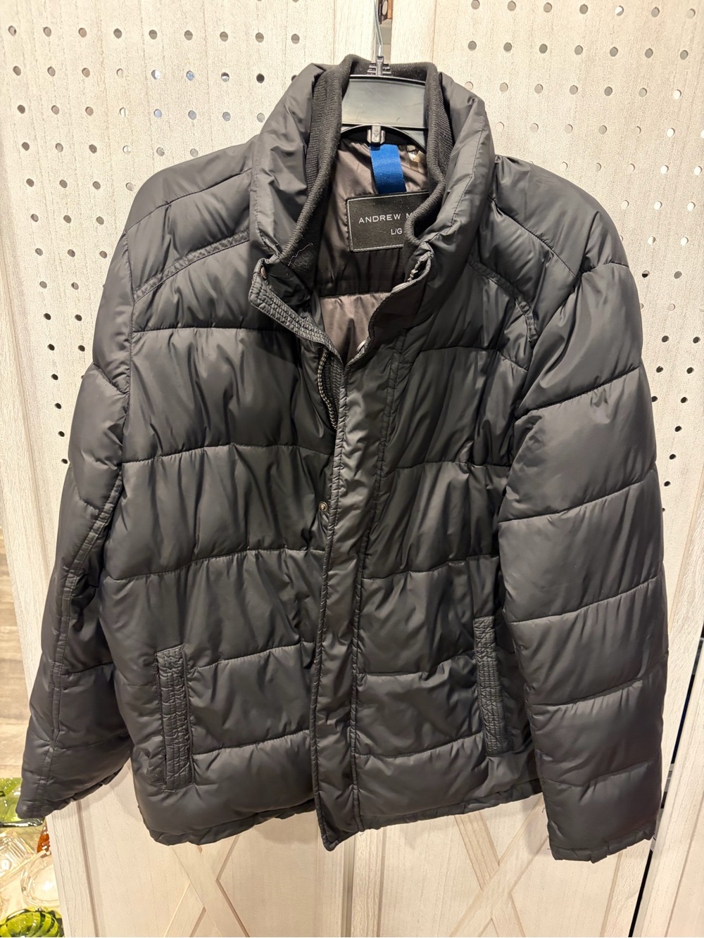 Andrew Marc Men's Quilted Black Puffer Coat